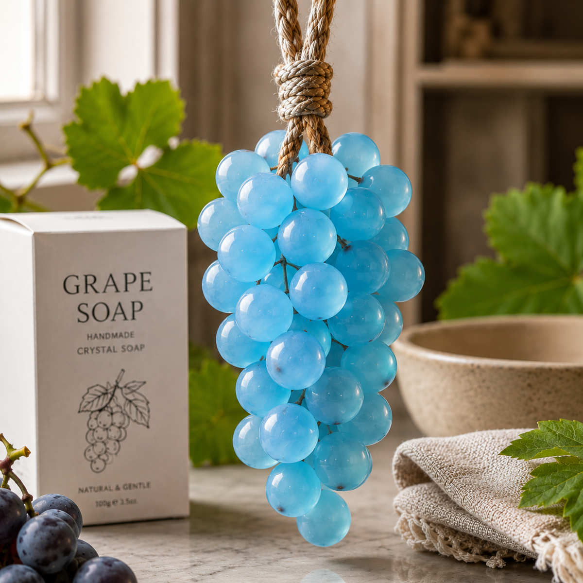Grape Handmade Crystal Soap – Natural Fruity Scented Soap