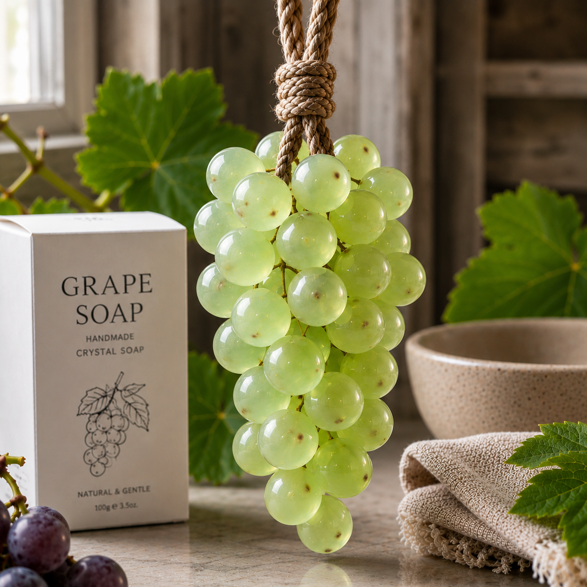 Grape Handmade Crystal Soap – Natural Fruity Scented Soap