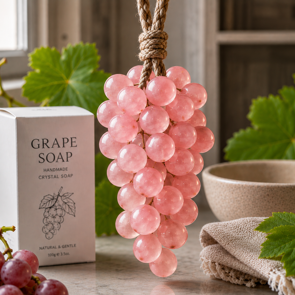 Grape Handmade Crystal Soap – Natural Fruity Scented Soap