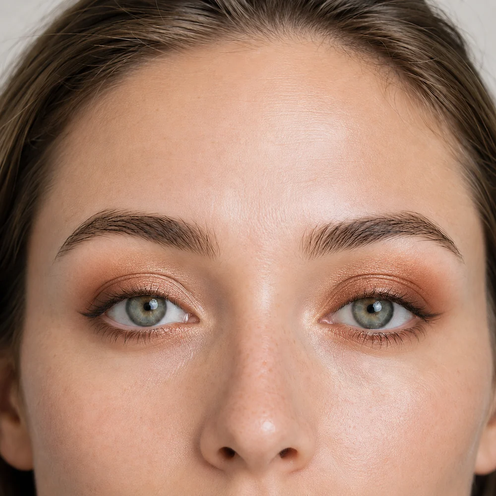 Eyeshadow stick after application