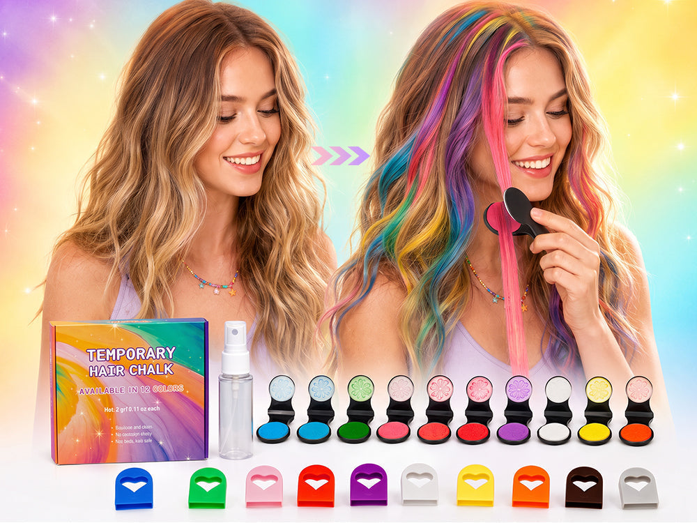 Hair chalk 12 neon colors
