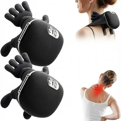 4D Wireless Neck and Shoulder Massager - color black