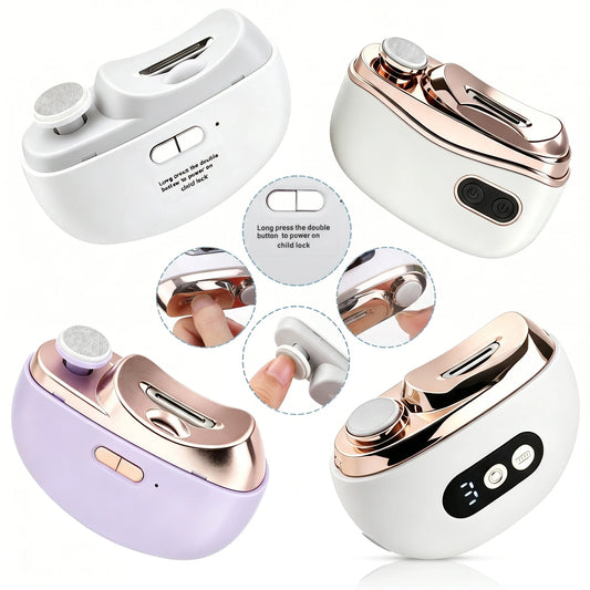 Electric Nail Clipper – Automatic Nail Trimmer, Grinder & Polisher with LED Light