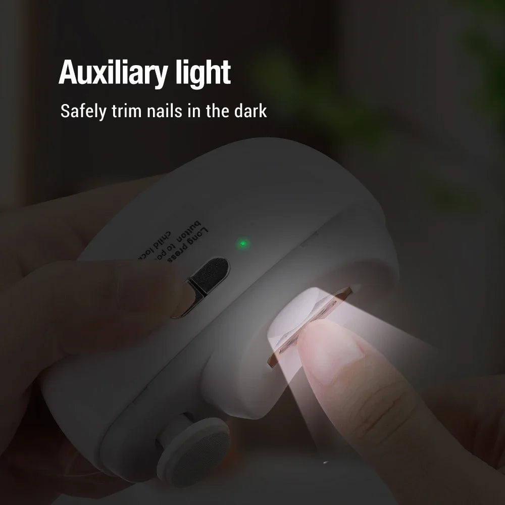 Electric Nail Clipper – Automatic Nail Trimmer, Grinder & Polisher with LED Light